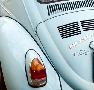 Transport blue car oldtimer