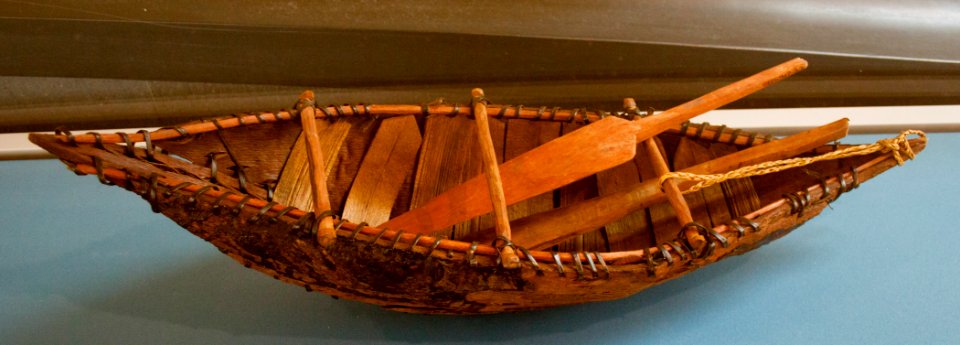 Chile, Yaghan (Yamana) canoe, model in the Vatican Museums