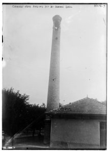 Chimney near Rheims hit by German Shell LCCN2014697909