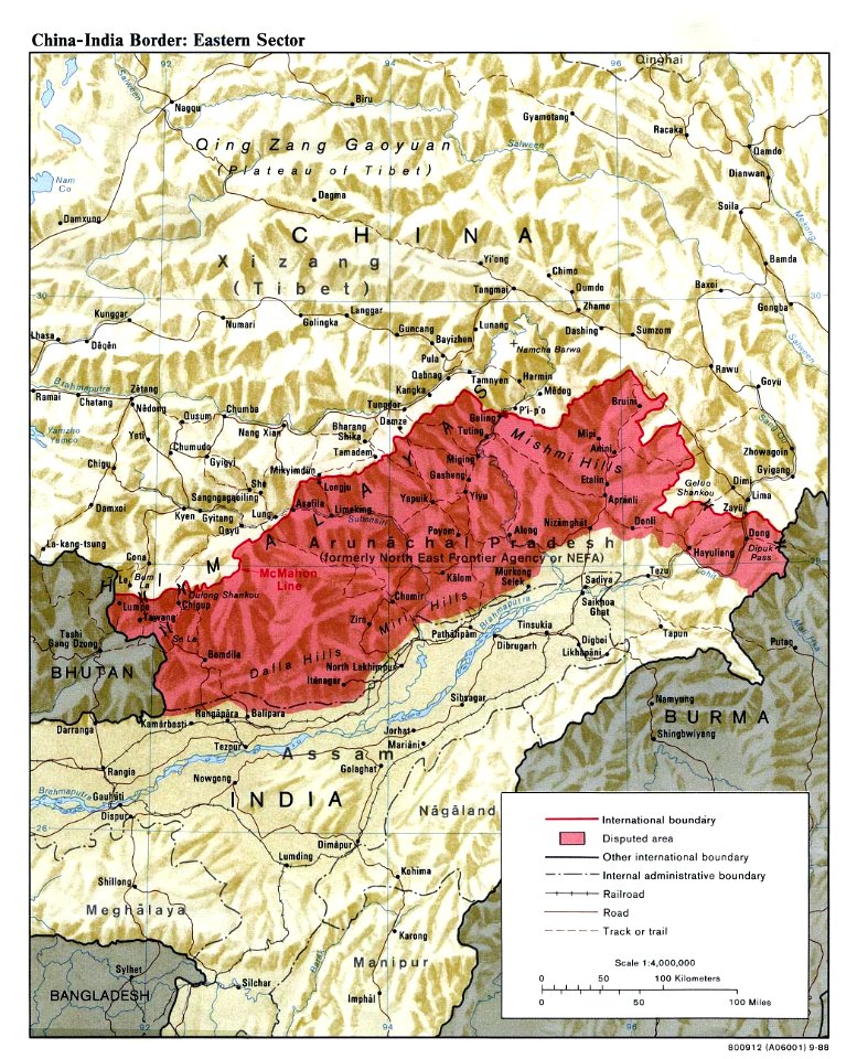 China India eastern border