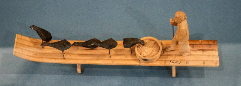 China, raft for fishing with cormorans, model in the Vatican Museums