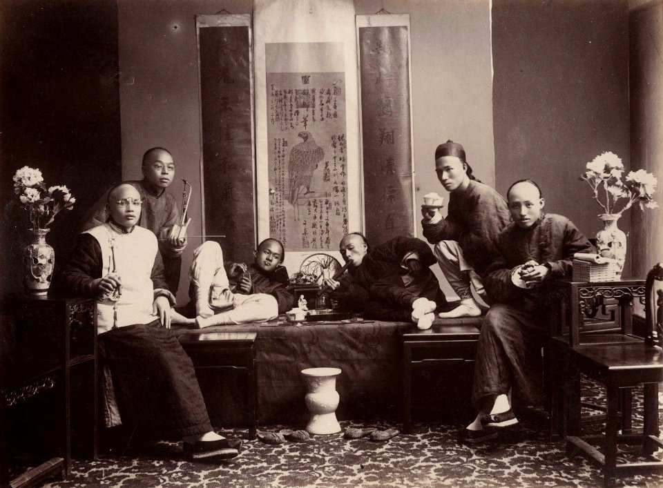 China, Opium smokers by Lai Afong, c1880