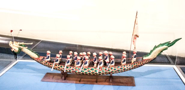 China, dragon boat for racing, model in the Vatican Museums