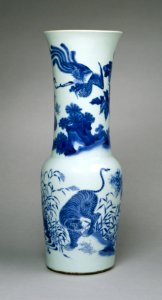 Chinese - Beaker-Shaped Vase with Four Animals - Walters 491651 - Profile (2) photo