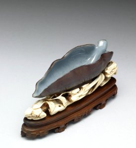 Chinese - Brushwasher in the Form of a Leaf - Walters 491212 - Three Quarter