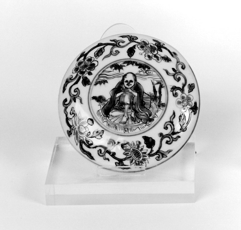 Chinese - Covered Box with Seated Sage - Walters 49305