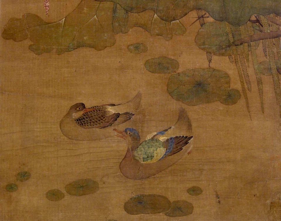Chinese - Ducks in a Lotus Pond - Walters 3566 - Detail C