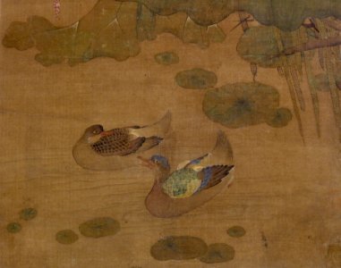 Chinese - Ducks in a Lotus Pond - Walters 3566 - Detail C