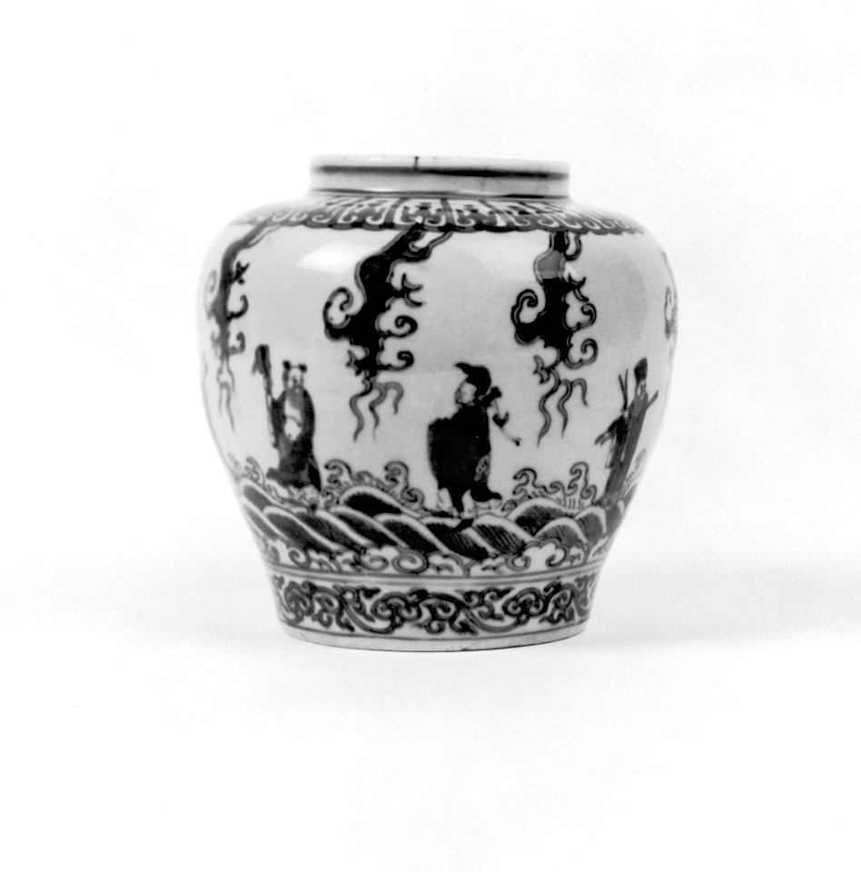Chinese - Jar with Immortals - Walters 491525