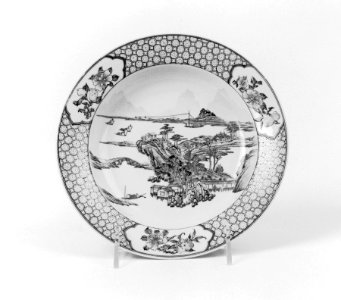 Chinese - Dish with Landscape - Walters 491232