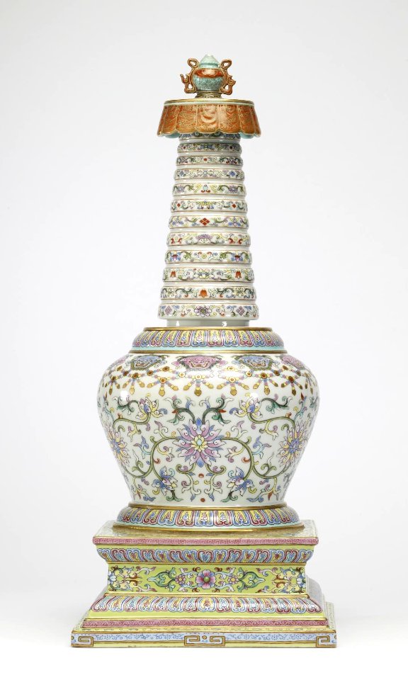 Chinese - Model of a Buddhist Stupa - Walters 491708 - Back