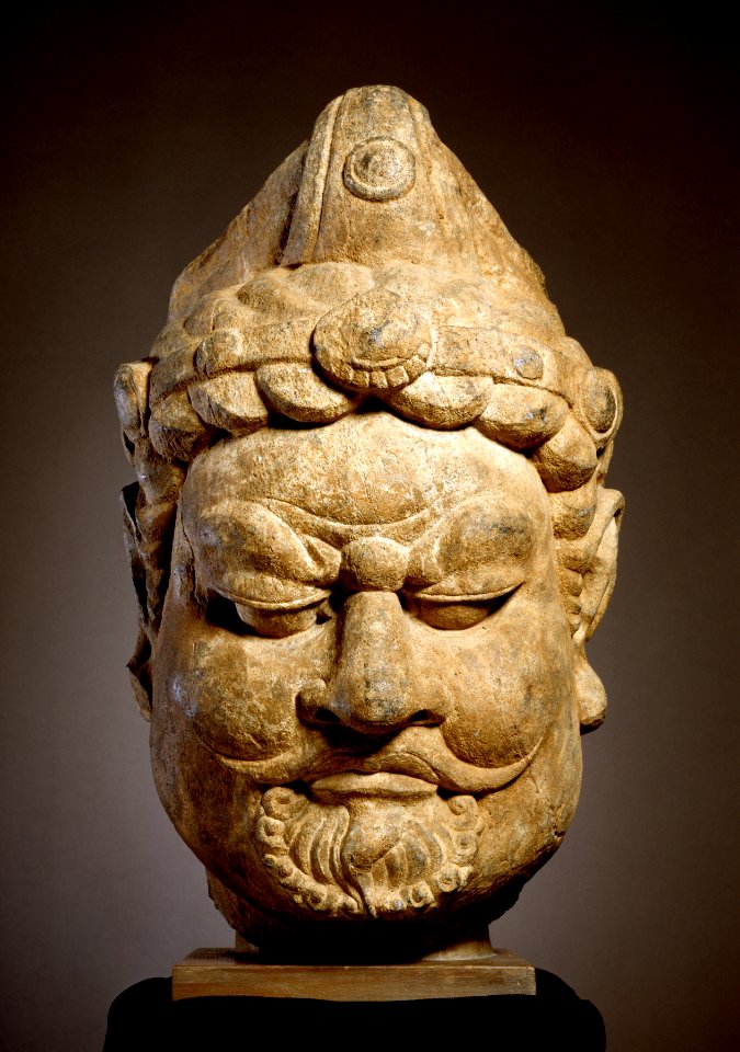 Chinese - Head of a Guardian King - Walters 258