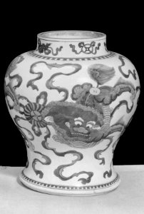 Chinese - Jar with Three Fu-Dogs - Walters 491656 - Group
