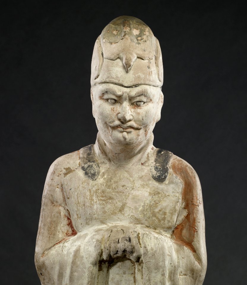 Chinese - One of a Pair of Standing Officials - Walters 492388 - Detail A