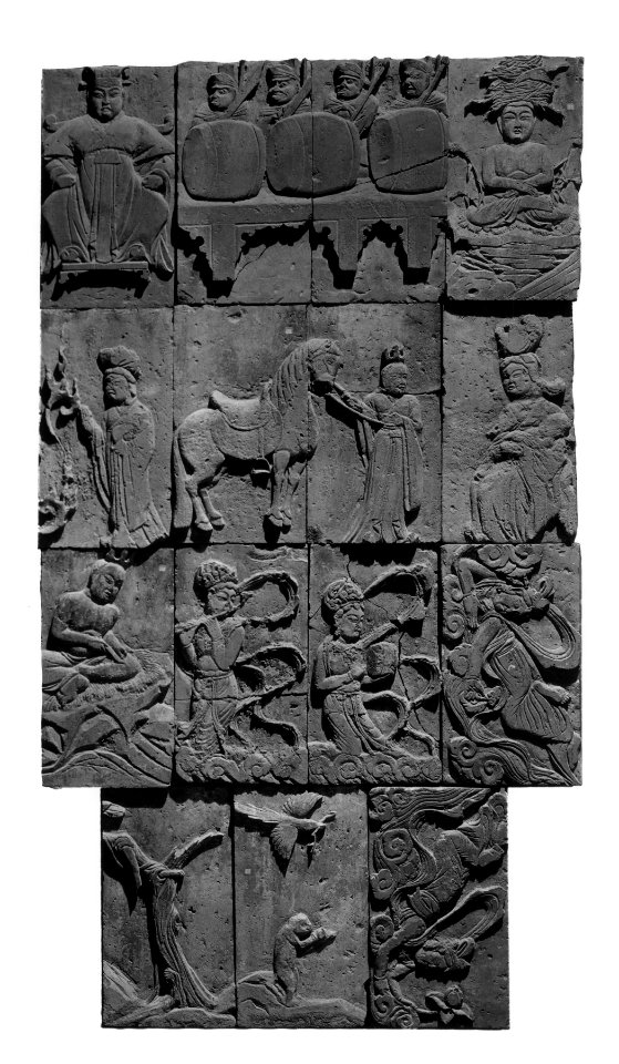 Chinese - One of Fifteen Reliefs from a Buddhist Monument - Walters 2515 - Group