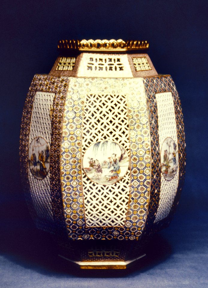 Chinese - Hanging Lantern with Taoist Immortals in Panels - Walters 492245