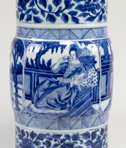 Chinese - Pair of Vases with European Women - Walters 491913, 491914 - Detail C photo