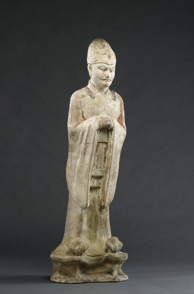 Chinese - One of a Pair of Standing Officials - Walters 492388 - Three Quarter Right