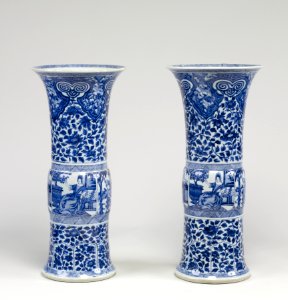 Chinese - Pair of Vases with European Women - Walters 491913, 491914