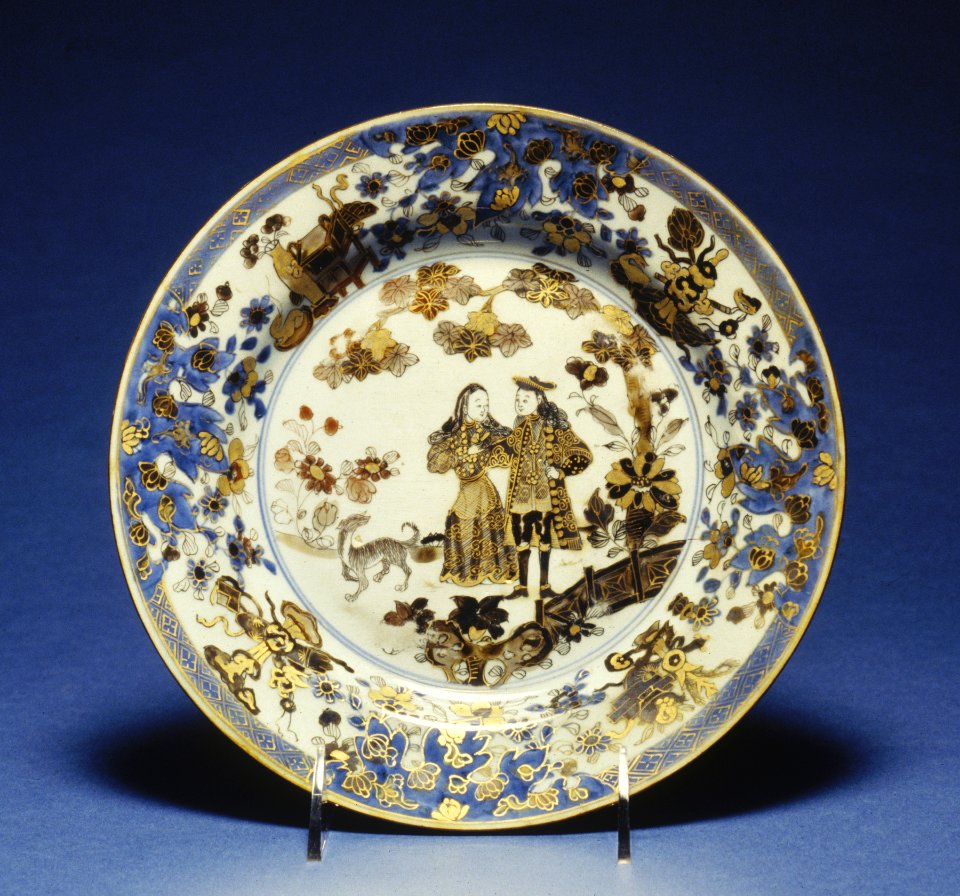 Chinese - Plate with Dutch Couple - Walters 492419