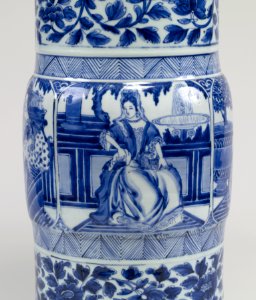 Chinese - Pair of Vases with European Women - Walters 491913, 491914 - Detail D