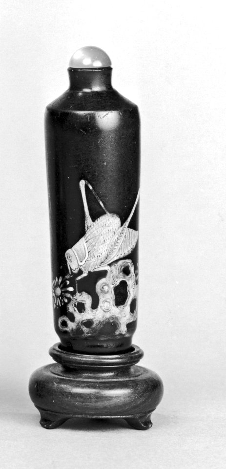 Chinese - Snuff Bottle with Grasshoppers - Walters 47301