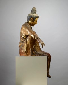 Chinese - Seated Guanyin (Kuan-yin) Bodhisattva - Walters 25256 - Right Side