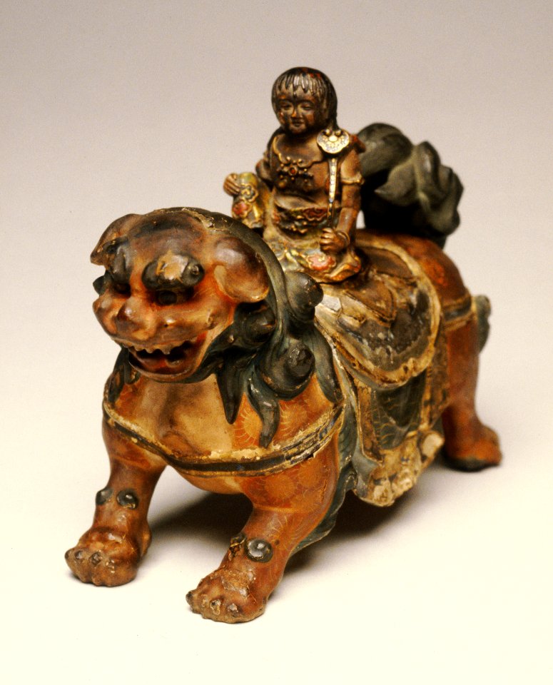 Chinese - The Bodhisattva Mañjusri as a Child, on a Lion - Walters 61281
