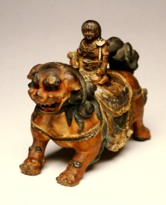 Chinese - The Bodhisattva Mañjusri as a Child, on a Lion - Walters 61281