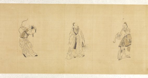 Chinese - The Twenty-Four Ministers of the Tang -T'ang- Dynasty Emperor Taizong -T'ai-Tsung- - Walters 3557 - View B