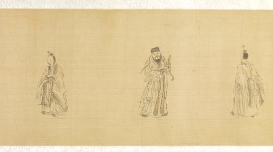 Chinese - The Twenty-Four Ministers of the Tang -T'ang- Dynasty Emperor Taizong -T'ai-Tsung- - Walters 3557 - View F