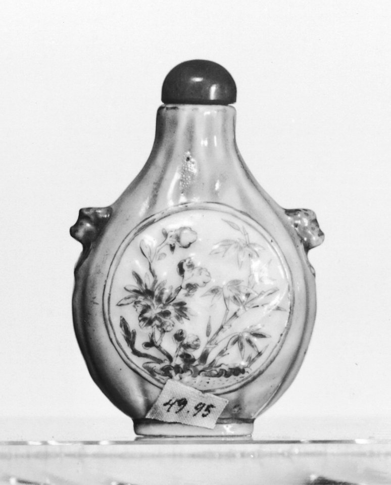Chinese - Snuff Bottle with Flowers in Medallion - Walters 4995