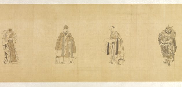 Chinese - The Twenty-Four Ministers of the Tang -T'ang- Dynasty Emperor Taizong -T'ai-Tsung- - Walters 3557 - View C