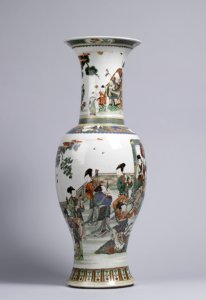Chinese - Vase with Court Scene and Three Star Gods - Walters 492349 - Side B
