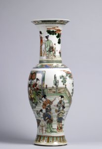 Chinese - Vase with Court Scene and Three Star Gods - Walters 492349 - Side D
