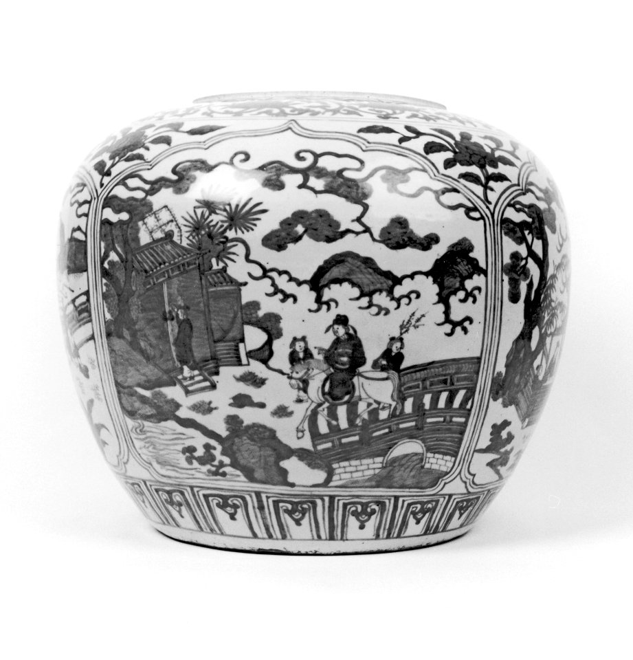 Chinese - Wine Jar with Scenes of Scholars - Walters 492194
