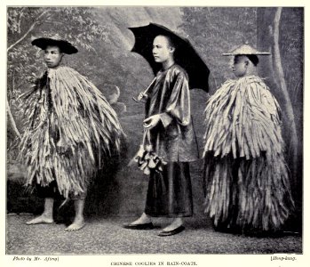 Chinese Coolies in Rain-coats photo