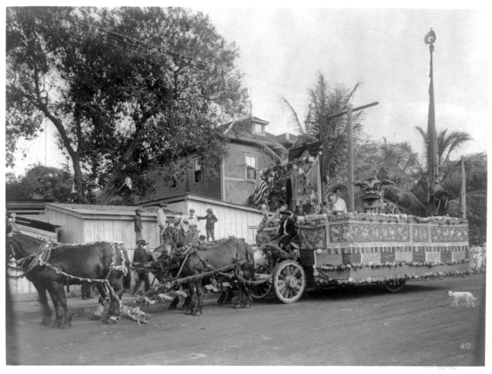 Chinese float in a Hawaiian festival LCCN2016648990