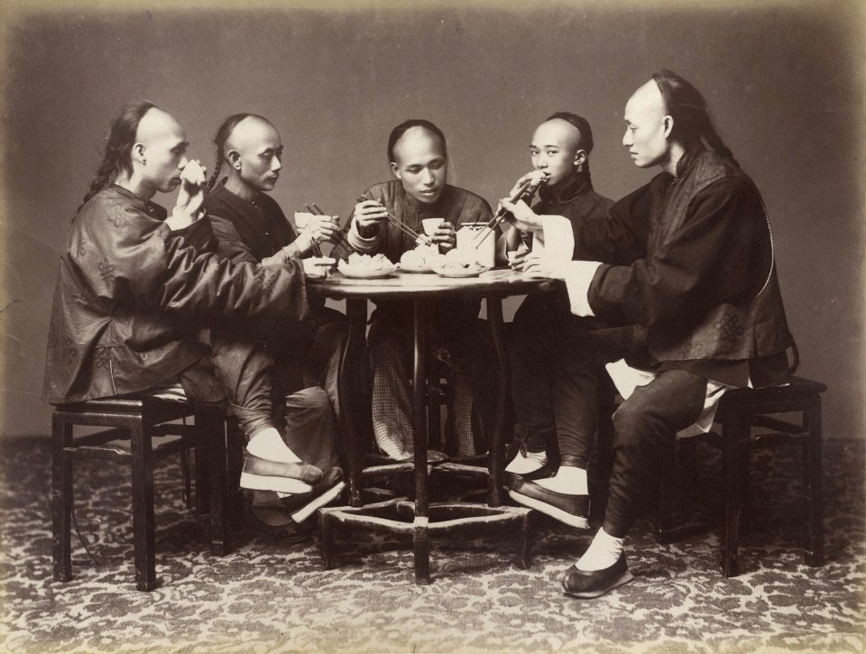 Chinese Meal by Lai Afong, c1880