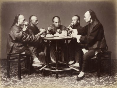 Chinese Meal by Lai Afong, c1880