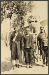 Chinese Soldiers at the feet of the War God photo