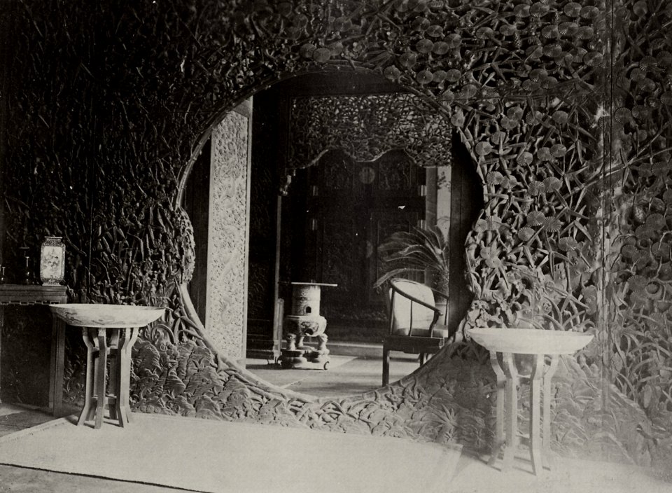 Chinesischer Photograph um 1875 - Inneres eines chinesischen Hauses (Zeno Fotografie)