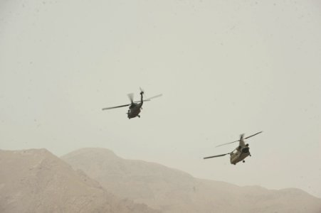 Chinook and Black Hawk conduct mission 110627-N-TH989-179