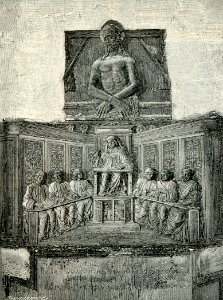 Chiostro di San Martino Monumento al giureconsulto Pier Canonici xilografia