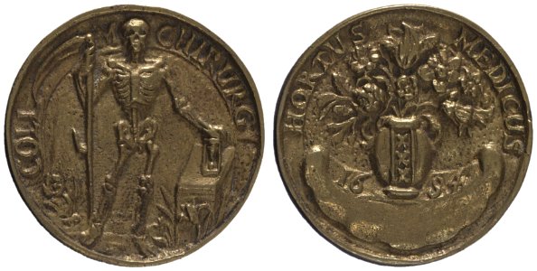 Chirurgijnsgilde (toegangspenning Hortus Medicus), objectnr PA 24