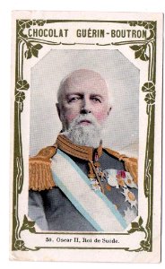 Chocolat Guéin-Boutron Oscar II, roi de Suède