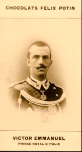 Chocolats Félix Potin Victor Emmanuel; prince royal d'Italie