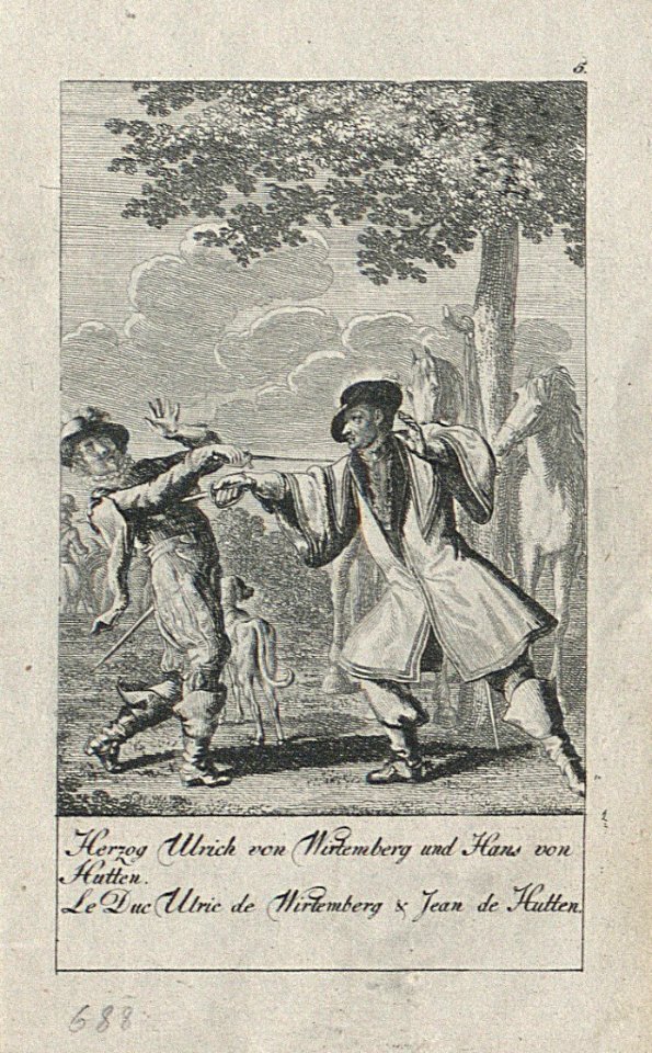 Chodowiecki Ulrich von Wirtemberg und Hans von Hutten