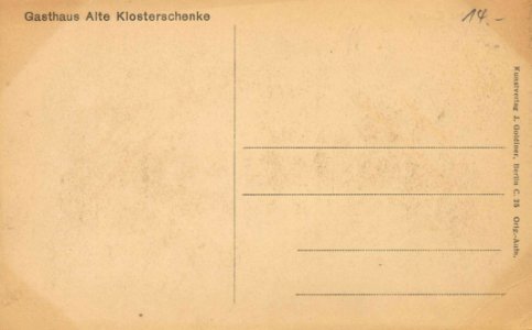 Chorin, Brandenburg - Kloster (4) (back) (Zeno Ansichtskarten)