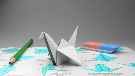 Rubber paper folding